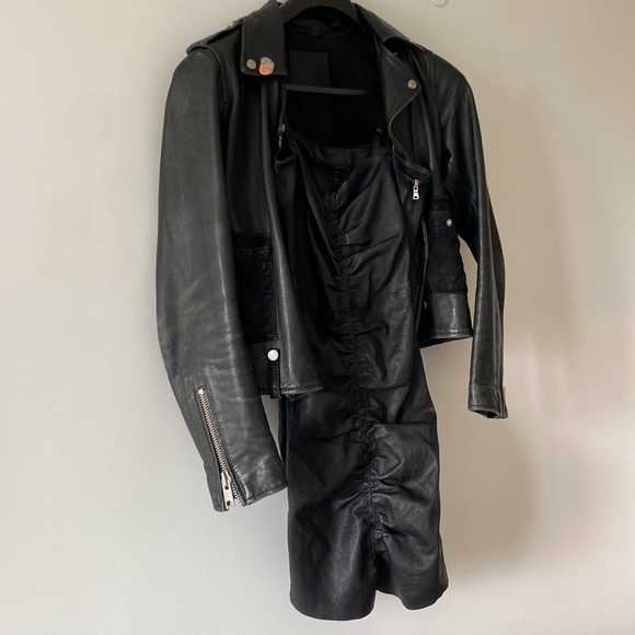Sprwmn Los Angeles leather dress NWT xs - Picture 11 of 12